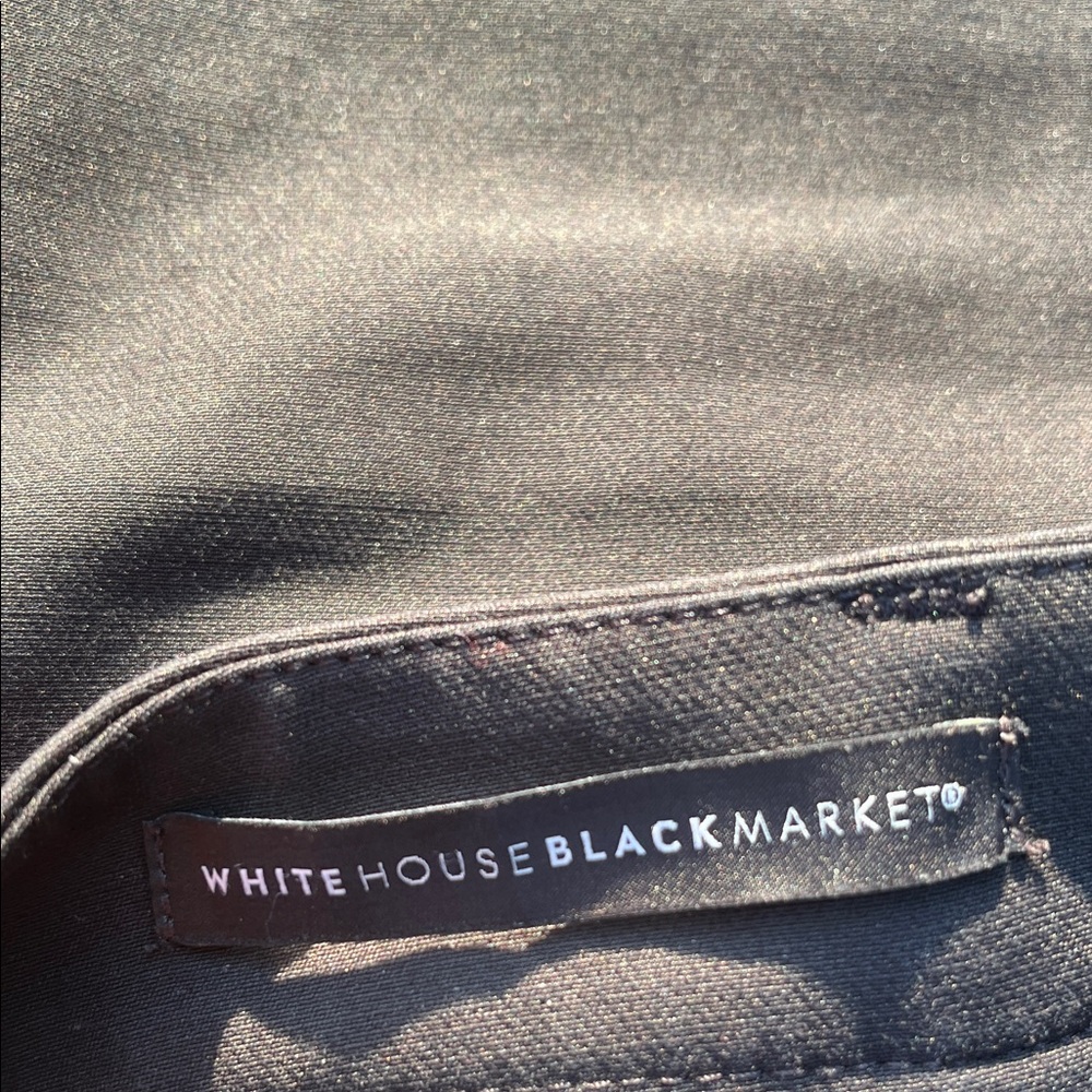 White House Black Market Black Straight-Leg Dress Pants - Picture 5 of 12